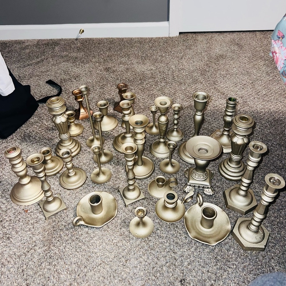 Gold Taper Candle Holders